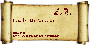 Labáth Natasa névjegykártya